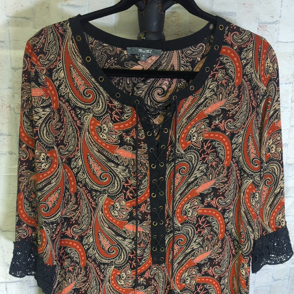 Miss Me Medium Ladies Dress Western M Paisley